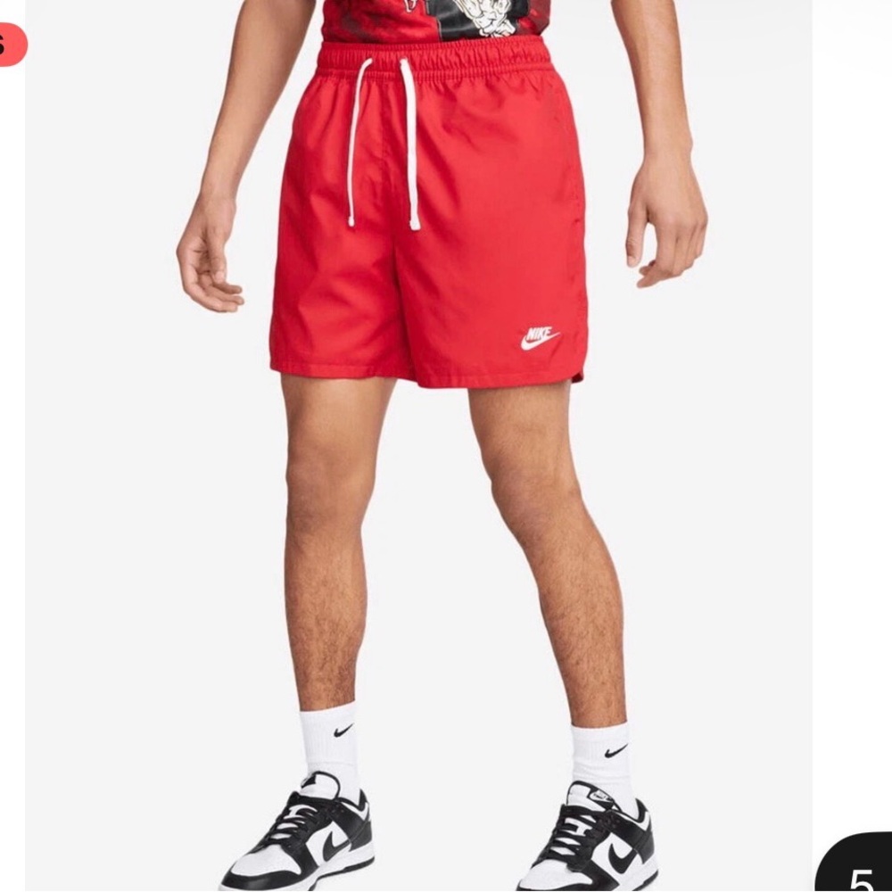 Nike Men's Woven Lined Flow Shorts Athletic Red Shorts